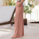 Women's Wide Leg Pants Trousers Casual Daily Long Plain Side Pockets Elastic Waistband Breathability Comfortable Inelastic Going out Weekend Black Pin Women's Wide Leg Pants Trousers Casual Daily Long Plain Side Pockets Elastic Waistband Breathability Comfortable Inelastic Going out Weekend Black Pin