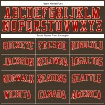 Custom Brown Red-Cream Long Sleeve Performance T-Shirt Custom Brown Red-Cream Long Sleeve Performance T-Shirt