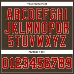 Custom Brown Red-Cream Long Sleeve Performance T-Shirt Custom Brown Red-Cream Long Sleeve Performance T-Shirt