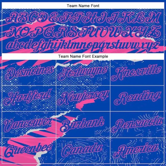 Custom Stitched Thunder Blue Pink 3D Pattern Design Torn Paper Style Sports Pullover Sweatshirt Hoodie