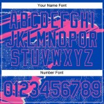 Custom Stitched Thunder Blue Pink 3D Pattern Design Torn Paper Style Sports Pullover Sweatshirt Hoodie