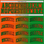 Custom Grass Green Orange-Black Authentic Gradient Fashion Basketball Jersey