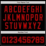 Custom Black Red Bomber Full-Snap Varsity Letterman Two Tone Jacket