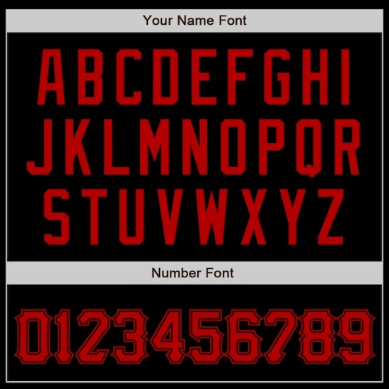 Custom Black Red Bomber Full-Snap Varsity Letterman Two Tone Jacket