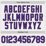 Custom White Purple-Black Two-Button Unisex Softball Jersey