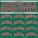 Custom Kelly Green Red-White Authentic Throwback Basketball Jersey
