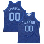 Custom Royal Light Blue Dot Round Neck Sublimation Basketball Suit Jersey