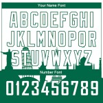 Custom White Kelly Green Holiday Travel Monuments Silhouette Authentic City Edition Basketball Jersey