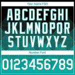 Custom Black White-Aqua 3D Gradient Square Shape Authentic Baseball Jersey