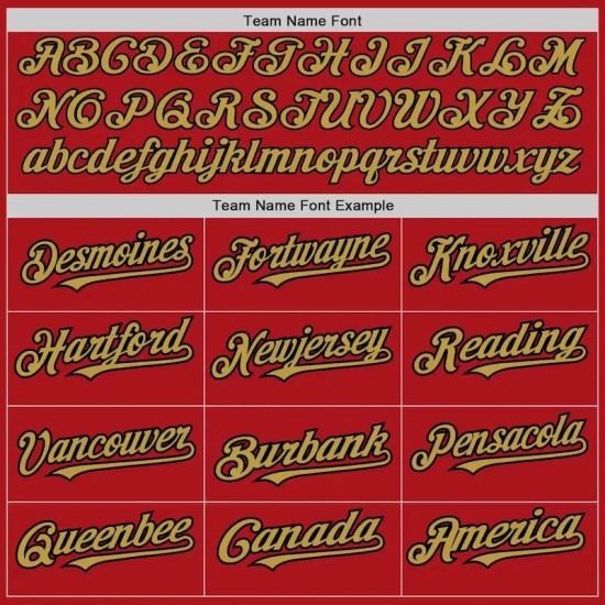 Custom Red Black Pinstripe Old Gold Two-Button Unisex Softball Jersey