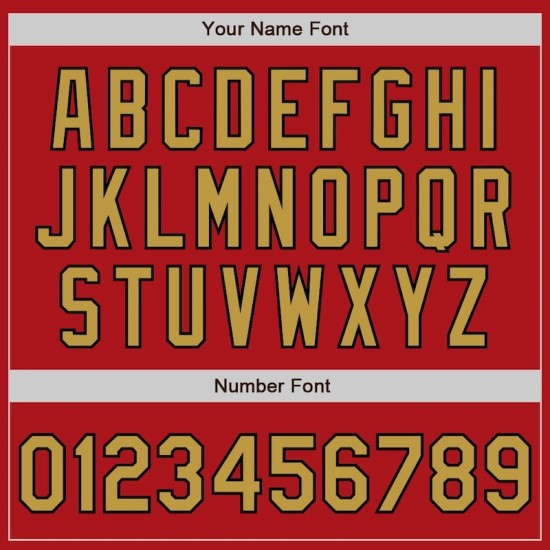 Custom Red Black Pinstripe Old Gold Two-Button Unisex Softball Jersey