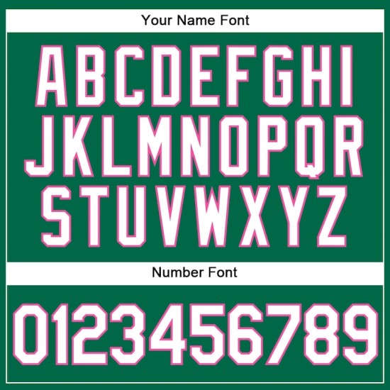 Custom Kelly Green White Pinstripe Pink Authentic Baseball Jersey