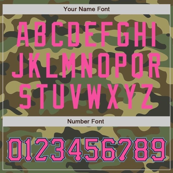 Custom Camo Pink Black-Light Blue Bomber Full-Snap Varsity Letterman Salute To Service Jacket