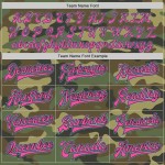 Custom Camo Pink Black-Light Blue Bomber Full-Snap Varsity Letterman Salute To Service Jacket