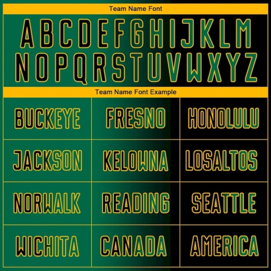 Custom Black Kelly Green-Gold Sublimation Gradient Fashion Soccer Uniform Jersey