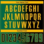 Custom Black Kelly Green-Gold Sublimation Gradient Fashion Soccer Uniform Jersey