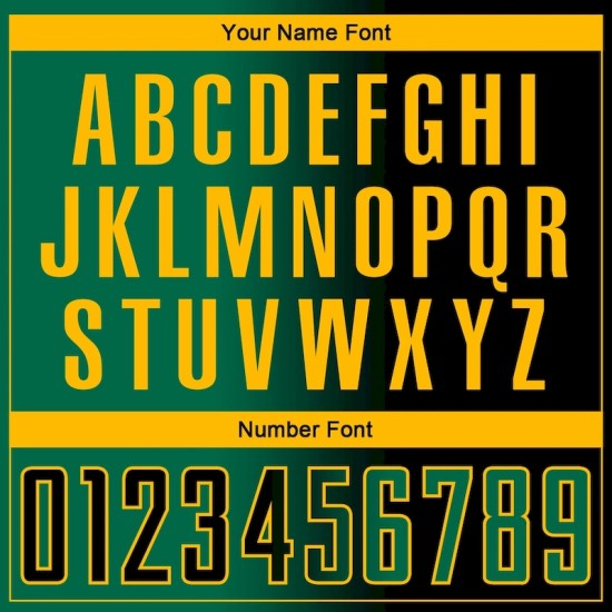 Custom Black Kelly Green-Gold Sublimation Gradient Fashion Soccer Uniform Jersey