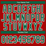 Custom Stitched Red Kelly Green-White Christmas 3D Sports Pullover Sweatshirt Hoodie