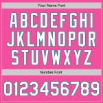 Custom Pink Teal Pinstripe White Two-Button Unisex Softball Jersey